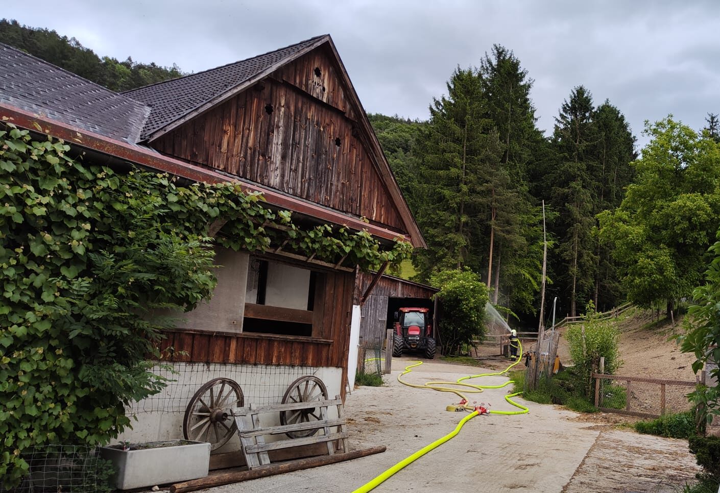 Übung zur Brandbekämpfung