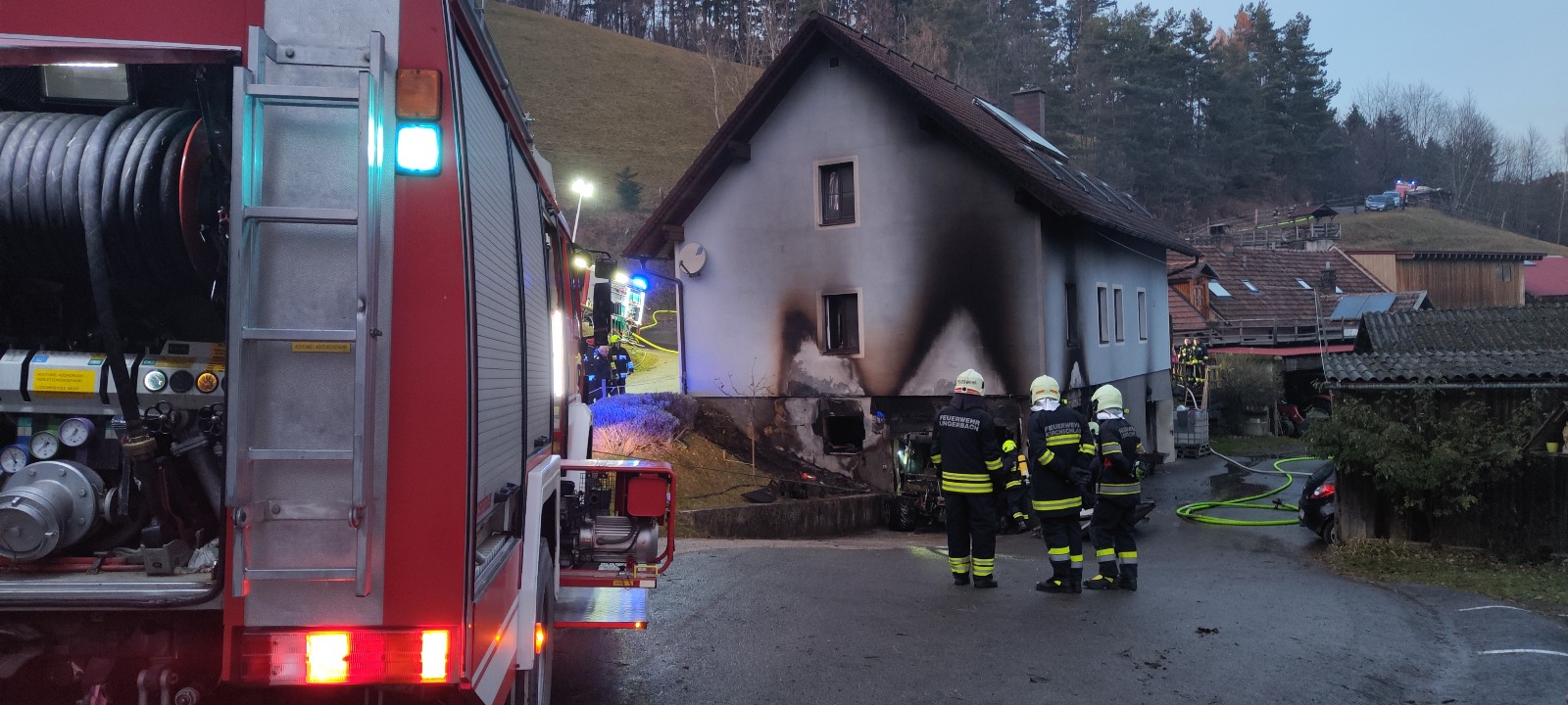 Gebäudebrand in Bad Schönau